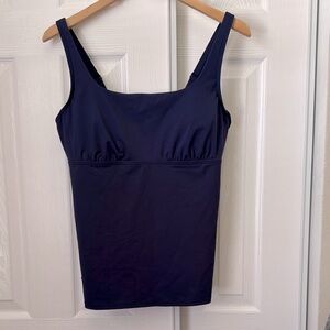 Lands' End Navy Blue Swim Tank 14D
